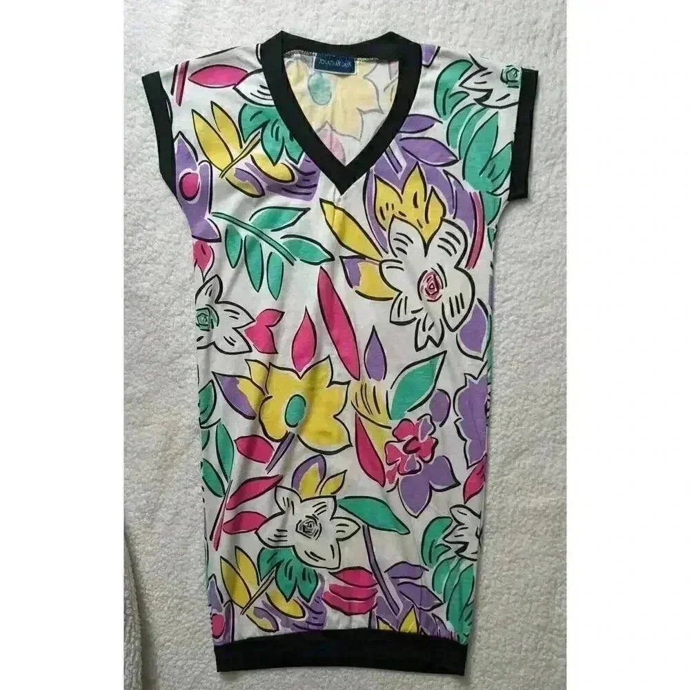Jonathan Cass vintage 80s bubble dress W/ geometric print Size Medium